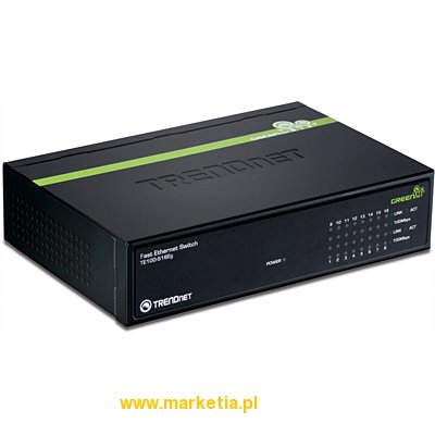 TE100-S16Eg 16-portowy przełącznik 10/100Mbps GREENnet Fast Ethernet