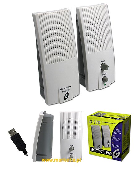 Głośniki Stereo G-SERIES USB-Powered, białe G-110