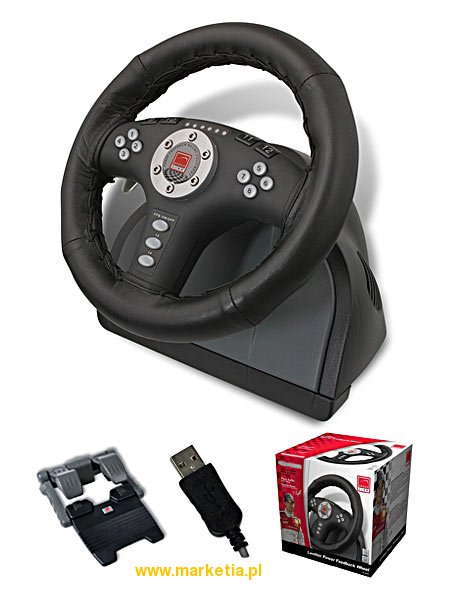 SL-6697-SBK Kierownica SPEED-LINK USB Power Feedback Leather Wheel