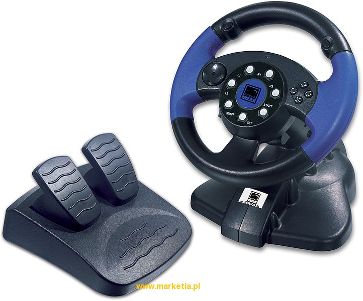 SL-4281 Kierownica SPEED-LINK PS2 Blue Lightning Racing Wheel