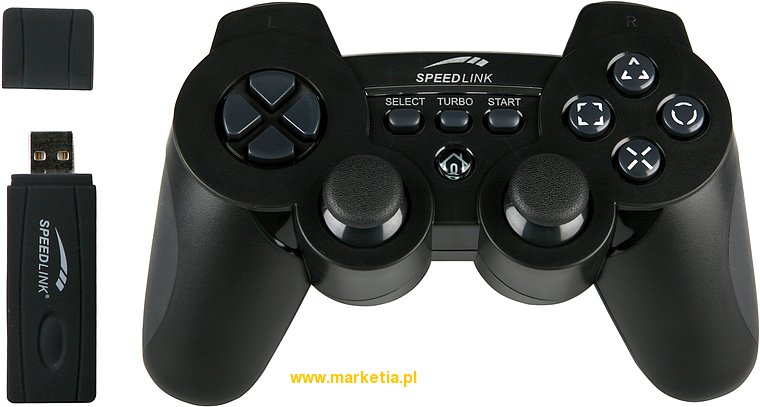 SL-4443-SBK Pad Bezprzewodowy SPEED-LINK Strike3 for PlayStation3 & PC, czarny