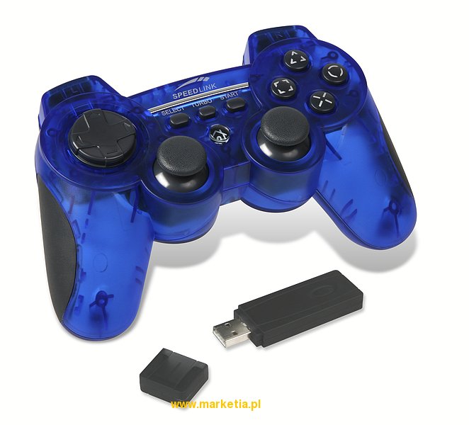 SL-4443-TBE Pad Bezprzewodowy SPEED-LINK Strike3 for PlayStation3 & PC, niebieski